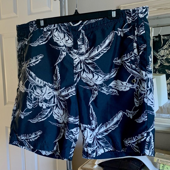 Old Navy Other - Men swimming trunk, printed white & blue. Size L & even maybe bigger.